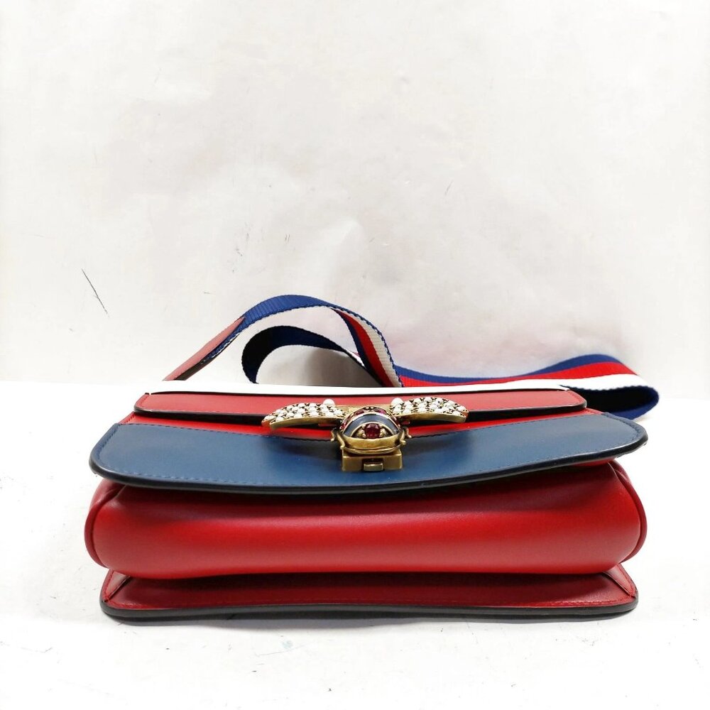 Gucci Sherry Line Red Leather Shoulder Bag mon875-101325 - Picture 5 of 16